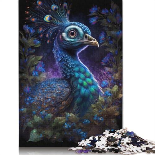 für Erwachsene Puzzle Traumpfauenblume 1000 Teile Puzzle Erwachsenenpuzzle Geschenke Holzpuzzle für Erwachsene und Kinder ab 12 Jahren Puzzle Mitmachspiel Größe: 75x50cm von LiJianXXR