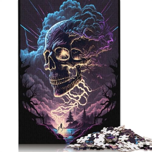 für Erwachsene Puzzles Art Fantasy Totenkopf Puzzle für Erwachsene 1000 Teile Karton Puzzle für Erwachsene Kinderspiel Spielzeug für Erwachsene Größe: 38x26cm von LiJianXXR