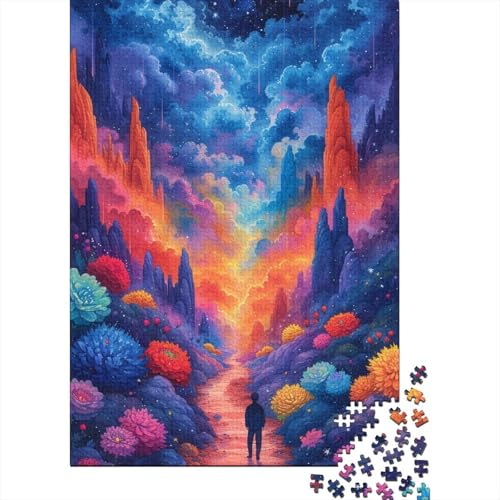 1000 Teile Puzzle für Erwachsene, Fantasie, buntes Straßenpuzzle, Dekompressionsspielzeug, Heimpuzzle, Spielpuzzle, interessante Geschenke, Größe: 75 x 50 cm von LiJianXXS