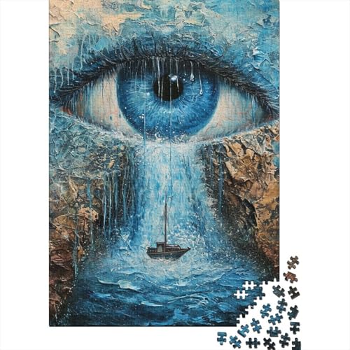 1000 Teile Puzzle für Erwachsene, Psychedelische Augen, Puzzle, Dekompressionsspielzeug, Heimpuzzle, Spielpuzzle, interessante Geschenke, Größe: 75 x 50 cm von LiJianXXS