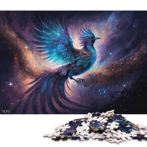 1000 Teile Puzzle für Erwachsene, Puzzle-Geschenke, kosmisches Tier, Phoenix-Puzzle, Holzpuzzle für Erwachsene, Familienspiele, 75 x 50 cm von LiJianXXS