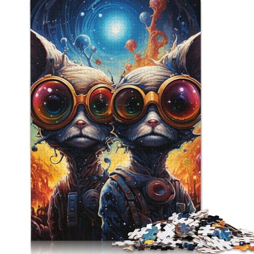 1000-teiliges Puzzle, Bunte Zebras, Puzzle für Erwachsene, Kartonpuzzle, Lernspielzeug, Größe: 38 x 26 cm von LiJianXXS