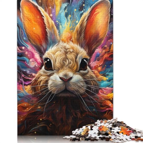 1000-teiliges Puzzle, Kunst-Kaninchen-Puzzle für Erwachsene, Kartonpuzzle, Lernspiel, Herausforderungsspielzeug, Größe: 38 x 26 cm von LiJianXXS