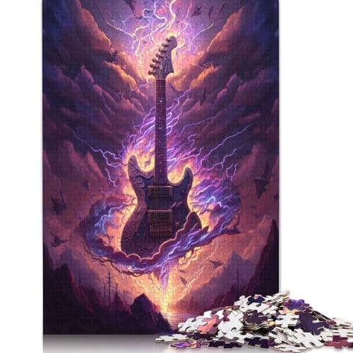 1000-teiliges Puzzle, Lernspiele, Kunst, Gitarren-Puzzle, Holzpuzzle, Heimdekoration, Puzzlegröße: 75 x 50 cm von LiJianXXS