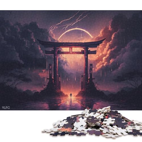 1000-teiliges Puzzle, Lernspiele, Kunst, Japanisches Torii-Tor-Puzzle für Erwachsene, Kartonpuzzle, Familiendekoration 38x26cm/1000 Stück von LiJianXXS