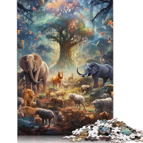 1000-teiliges Puzzle, Tier-Büffel-Puzzle für Erwachsene, Holzpuzzle, Familienpuzzlespiel, Größe: 75 x 50 cm von LiJianXXS