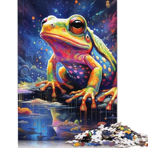 1000-teiliges Puzzle, Tier-Frosch-Puzzle für Erwachsene, Karton-Puzzle, Lernspiel für Erwachsene und Kinder, Größe: 38 x 26 cm von LiJianXXS