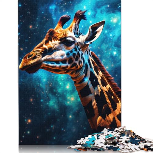 1000-teiliges Puzzle, Tier-Giraffe, Puzzle für Erwachsene, Karton-Puzzle, Lernspiel für Erwachsene und Kinder, Größe: 38 x 26 cm von LiJianXXS