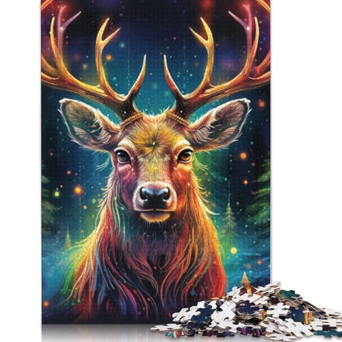 1000-teiliges Puzzle, Tier-Rentier-Puzzle für Erwachsene, Karton-Puzzle, Lernspiel für Erwachsene und Kinder, Größe: 38 x 26 cm von LiJianXXS