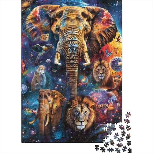 1000-teiliges Puzzle, farbenfroher Lebensbaum, Puzzle für Erwachsene, Holzspiele, Puzzle-Herausforderungsspielzeug, Größe: 75 x 50 cm von LiJianXXS