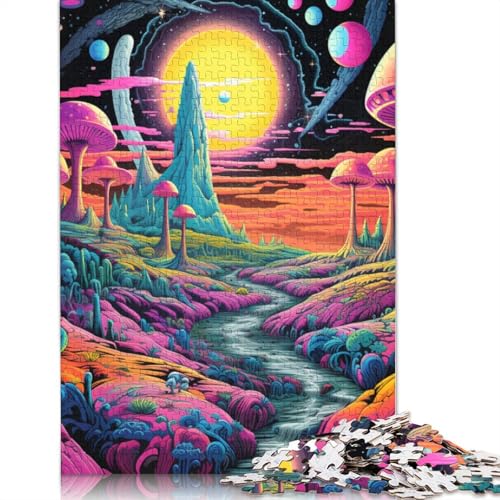 1000-teiliges Puzzle, farbenfrohes Universum-Puzzle für Erwachsene, Holzpuzzle, Lernspiel für Erwachsene und Kinder, Größe: 75 x 50 cm von LiJianXXS