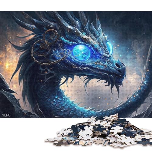 1000-teiliges Puzzle, magische Maschine, Fliegender Drache, Puzzle, Geschenk, Holzpuzzle, Lernpuzzle, Familienspiel 75x50cm/1000 Teile von LiJianXXS