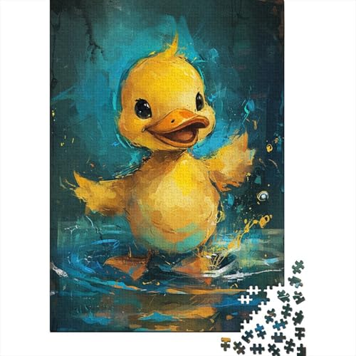 1000-teiliges Puzzle, süßes kleines gelbes Enten-Puzzle, für Erwachsene und Kinder, aus Holz, anspruchsvolle Spiele für die ganze Familie, Größe: 75 x 50 cm von LiJianXXS