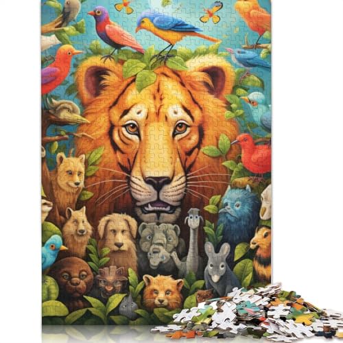 1000-teiliges Puzzle Afrikanischer Leopard Puzzle für Erwachsene Holzpuzzle Lernpuzzle Familienspiel Größe: 75x50cm von LiJianXXS