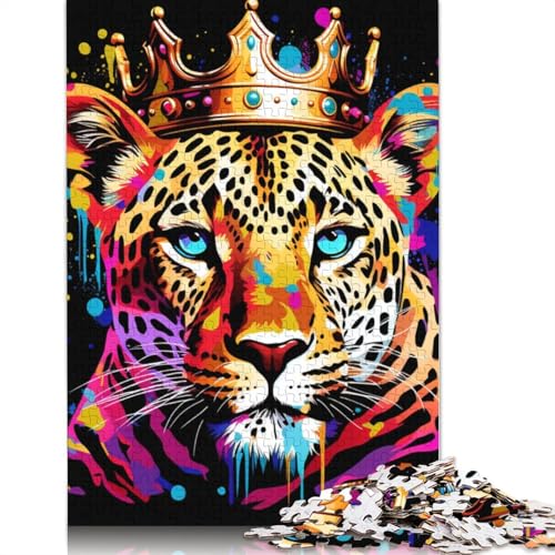 1000-teiliges Puzzle Afrikanischer Leopard Puzzle für Erwachsene Kartonpuzzle Lernspiel Herausforderungsspielzeug Größe: 38 x 26 cm von LiJianXXS