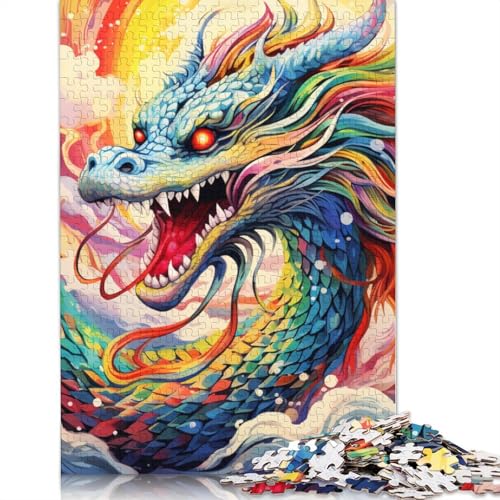 1000-teiliges Puzzle Art Psychedelic Flamingo Puzzle Holzpuzzle Tolles Geschenk für Erwachsene Größe: 75x50cm von LiJianXXS