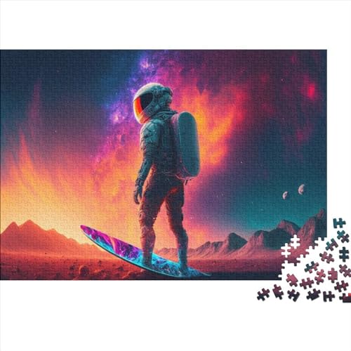 1000-teiliges Puzzle Astronaut für Erwachsene, Holzpuzzle, Lernspiel für Erwachsene und Kinder, Größe 50 x 75 cm von LiJianXXS