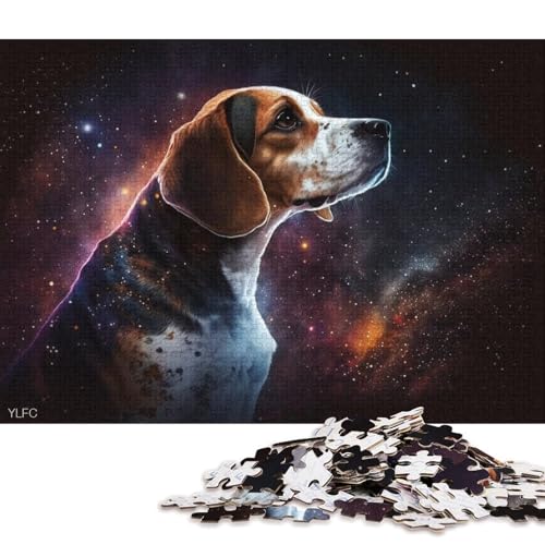 1000-teiliges Puzzle Cosmic Space Beagle, Puzzle für Erwachsene, Holzpuzzle, Heimdekorationspuzzle, 75 x 50 cm von LiJianXXS