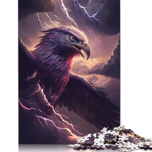 1000-teiliges Puzzle Fantasy-Adler-Puzzle für Erwachsene und Kinder, Holzpuzzle, Lernspiel, Herausforderungsspielzeug, Größe: 75 x 50 cm von LiJianXXS