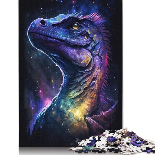 1000-teiliges Puzzle Galaxie-Dinosaurier für Kinder, Holzpuzzle für Erwachsene, Geschenke (Größe 75 x 50 cm) von LiJianXXS