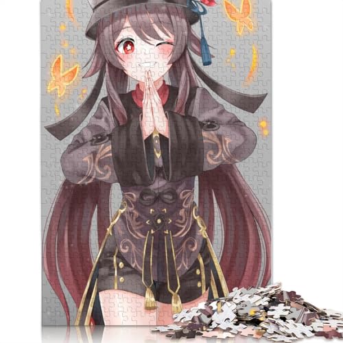 1000-teiliges Puzzle Genshin Impact, Puzzle für Erwachsene, Kartonpuzzle, Lernspiel, Herausforderungsspielzeug (Größe 38 x 26 cm) von LiJianXXS