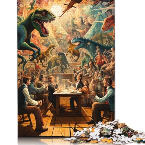 1000-teiliges Puzzle Hunde Spielen Poker, Puzzle für Erwachsene, Kartonpuzzle, Lernspielzeug, Größe: 38 x 26 cm von LiJianXXS