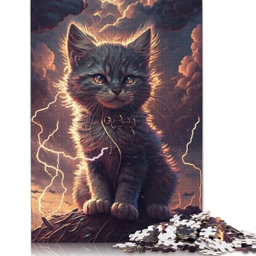 1000-teiliges Puzzle Kätzchen-Fantasie für Erwachsene, Kartonpuzzle, Lernpuzzle, Familienspielgröße: 38 x 26 cm von LiJianXXS