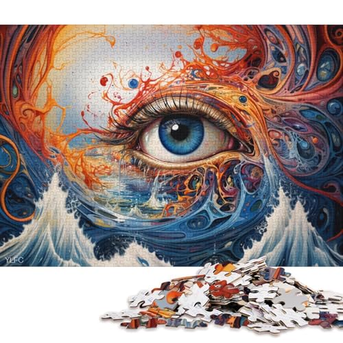 1000-teiliges Puzzle Psychedelischer Klavierspieler, Puzzles für Erwachsene, Holzpuzzles, Lernspielzeug, Familienspiele (Größe 75 * 50 cm) von LiJianXXS