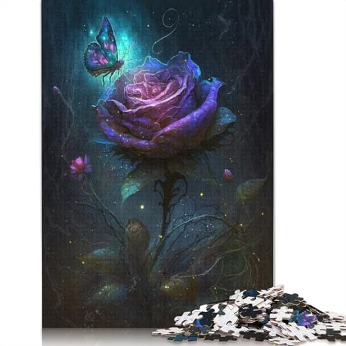 1000-teiliges Puzzle Rose of Dreams, Puzzle für Erwachsene, Kartonpuzzle, Lernspiel, Herausforderungsspielzeug, Größe: 38 x 26 cm von LiJianXXS