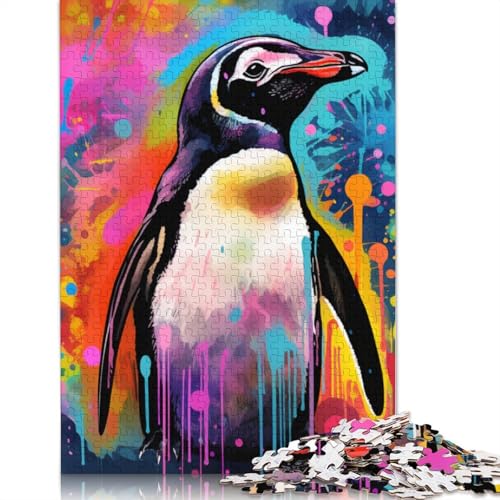 1000-teiliges Puzzle Tierpinguine Puzzle für Erwachsene Kartonpuzzle Lernspiel für Erwachsene und Kinder Größe: 38 x 26 cm von LiJianXXS