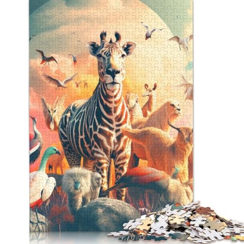 1000-teiliges Puzzle Tierwelt-Puzzle für Erwachsene, Kartonpuzzle, Familienpuzzlespiel, Größe: 38 x 26 cm von LiJianXXS