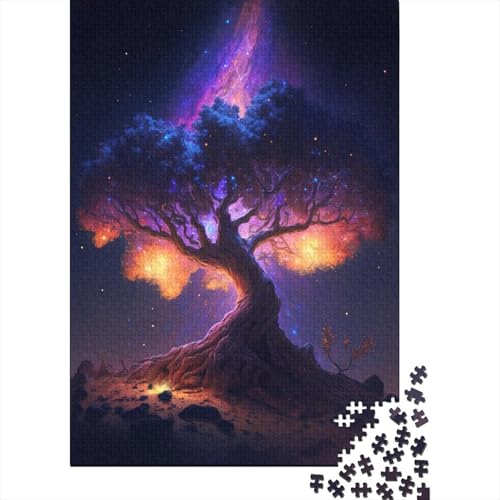 1000-teiliges Puzzle Träume, Baum des Lebens, Puzzle für Erwachsene, Holzspiele, Puzzle-Herausforderungsspielzeug, Größe: 75 x 50 cm von LiJianXXS