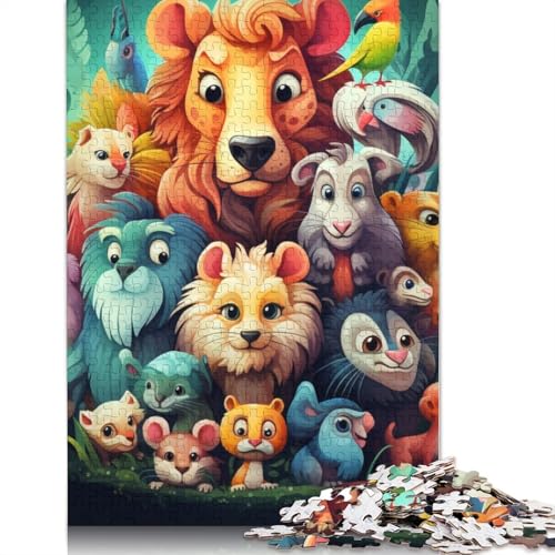 1000-teiliges Puzzle für Erwachsene, Afrikanische Tiere, Puzzle für Erwachsene, Kartonpuzzle, anspruchsvolles Spiel, Größe: 38 x 26 cm von LiJianXXS