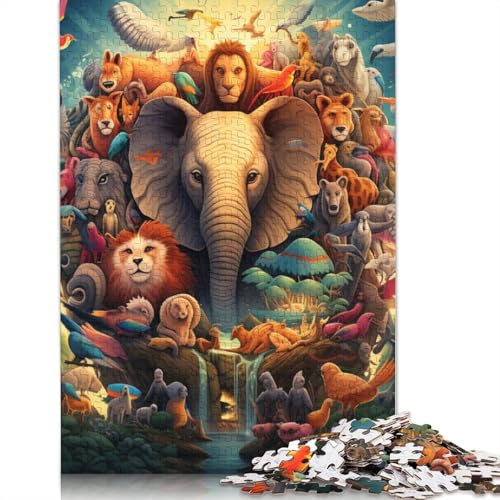 1000-teiliges Puzzle für Erwachsene, Afrikanischer Leopard, Puzzle für Erwachsene, Holzpuzzle, anspruchsvolles Spiel, Größe: 75 x 50 cm von LiJianXXS