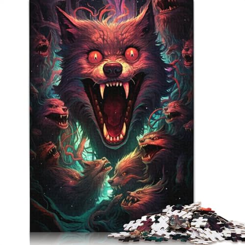 1000-teiliges Puzzle für Erwachsene, Angry Fox-Puzzles für Erwachsene, Holzpuzzles, Lernspiele, Heimdekorationspuzzle. 75 x 50 cm von LiJianXXS