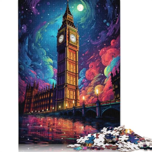 1000-teiliges Puzzle für Erwachsene, Big Ben-Puzzles für Erwachsene, Holzpuzzles, Lernspiele, Heimdekorationspuzzle. 75 x 50 cm von LiJianXXS