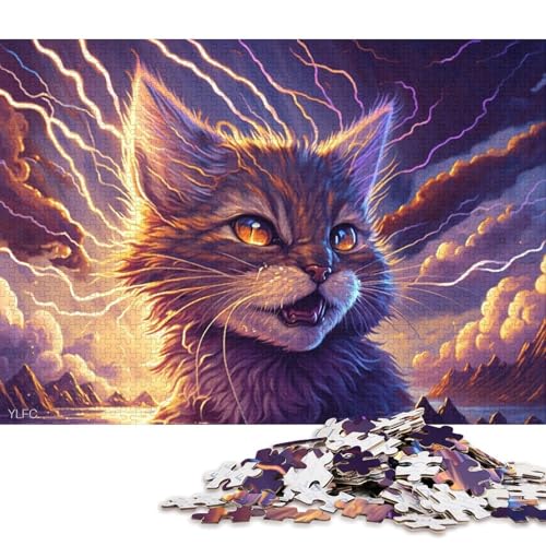 1000-teiliges Puzzle für Erwachsene, Fantasy Art Garfield Cat Puzzle, Geschenk, Kartonpuzzle, Lernpuzzle, Familienspiel, 38 x 26 cm von LiJianXXS