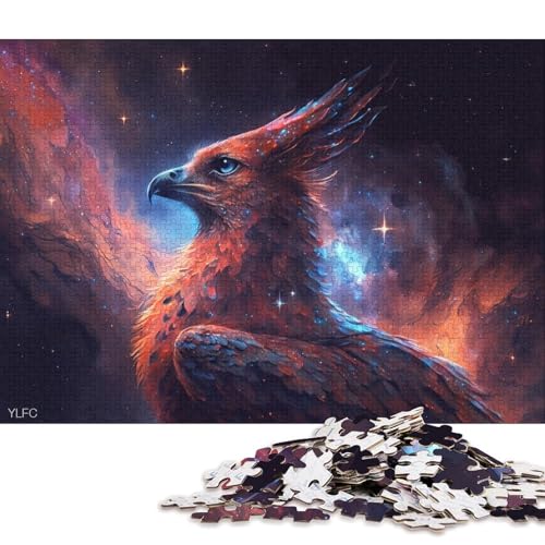 1000-teiliges Puzzle für Erwachsene, Galaxy Art Phoenix, Puzzles aus Pappe, pädagogisches Stressabbau-Spielzeug-Puzzle 38x26cm/1000 Teile von LiJianXXS