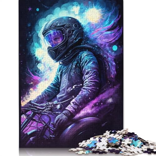 1000-teiliges Puzzle für Erwachsene, Galaxy-Motorräder, Puzzle-Geschenk, Holzpuzzle, tolles Geschenk für Erwachsene (Größe 75 x 50 cm) von LiJianXXS