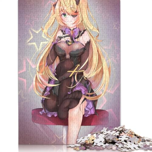 1000-teiliges Puzzle für Erwachsene, Genshin Impact-Puzzles für Erwachsene, Kartonpuzzle, Lernspiel, Herausforderungsspielzeug (Größe 38 x 26 cm) von LiJianXXS