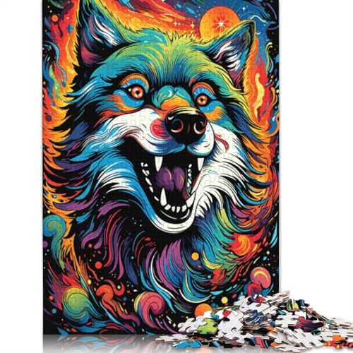 1000-teiliges Puzzle für Erwachsene, Husky-Tierpuzzle für Erwachsene, Holzpuzzle, Lernspiele, Heimdekorationspuzzle. 75 x 50 cm von LiJianXXS