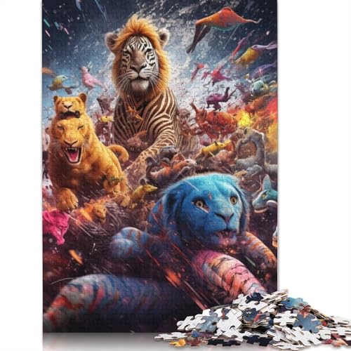 1000-teiliges Puzzle für Erwachsene, Kunst-Igel-Puzzle für Erwachsene, Kartonpuzzle, Puzzle für Kinder, Geschenke, Größe: 38 x 26 cm von LiJianXXS