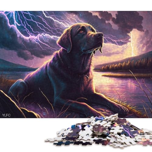 1000-teiliges Puzzle für Erwachsene, Labrador Dreams, Puzzle aus Pappe, pädagogisches Stressabbau-Spielzeug-Puzzle 38x26cm/1000 Teile von LiJianXXS