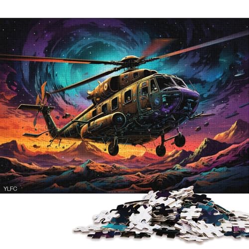 1000-teiliges Puzzle für Erwachsene, Puzzle-Geschenke, Bunte Hubschrauber, Puzzle für Kinder, Kartonpuzzle, Spielzeug, Denkspiel 38x26cm/1000 Stück von LiJianXXS