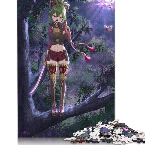 1000-teiliges Puzzle für Erwachsene, Puzzle-Geschenke, Genshin Impact Kuki Shinobu-Puzzle für Erwachsene, Holzpuzzle, Puzzle für Erwachsene, Geschenke (Größe 75 x 50 cm) von LiJianXXS