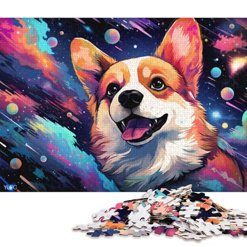 1000-teiliges Puzzle für Erwachsene, Puzzle-Geschenke, süßes Corgi-Tier-Puzzle für Holzpuzzle, Familienaktivität 75x50cm/1000 Teile von LiJianXXS