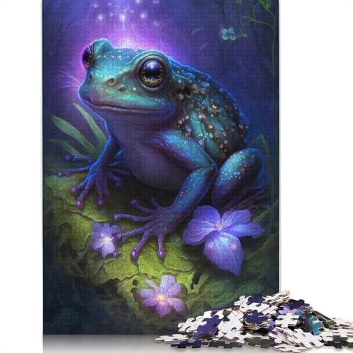 1000-teiliges Puzzle für Erwachsene, Traumfrosch-Blumen-Puzzle für Erwachsene, Karton-Puzzle, Familienunterhaltungsspielzeug, Größe: 38 x 26 cm von LiJianXXS