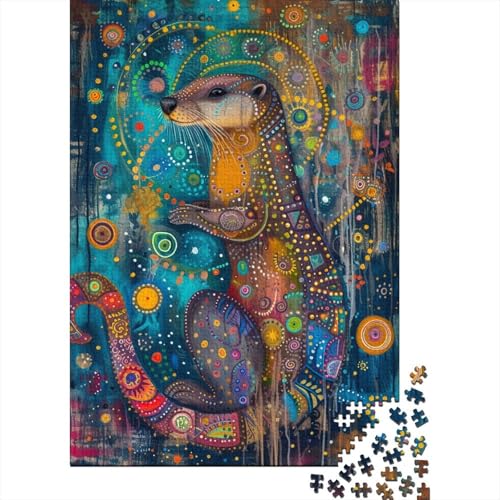 1000-teiliges Puzzle für Erwachsene, buntes Otter-Puzzle, Dekompressionsspielzeug, Heimpuzzle, Spielpuzzle, interessante Geschenke, Größe: 75 x 50 cm von LiJianXXS