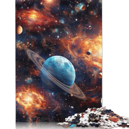 1000-teiliges Puzzle für Erwachsene, farbenfrohes Universum, Puzzle für Erwachsene, Holzpuzzle, Puzzle für Kinder, Geschenke, Größe: 75 x 50 cm von LiJianXXS