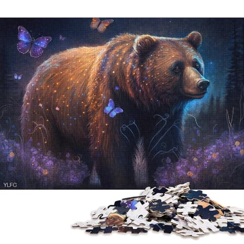 1000-teiliges Puzzle für Erwachsene, magischer Braunbär, Puzzles für Erwachsene, Papppuzzle, Lernspiele, Heimdekorationspuzzle. 38 x 26 cm von LiJianXXS